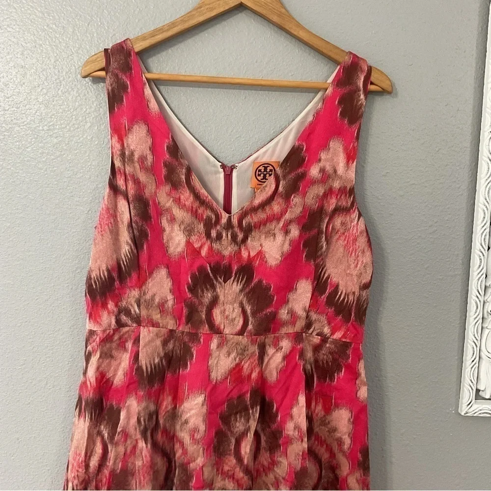 Tory Burch Silk Blend Watermelon Luau Dress size 12 D44